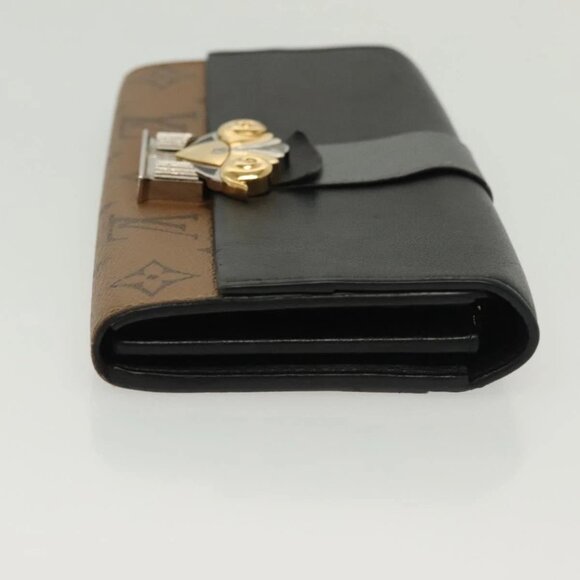 LOUIS VUITTON Monogram Reverse Portefeuille Sarah Long Wallet M64488 Auth 140380 - Picture 8 of 16